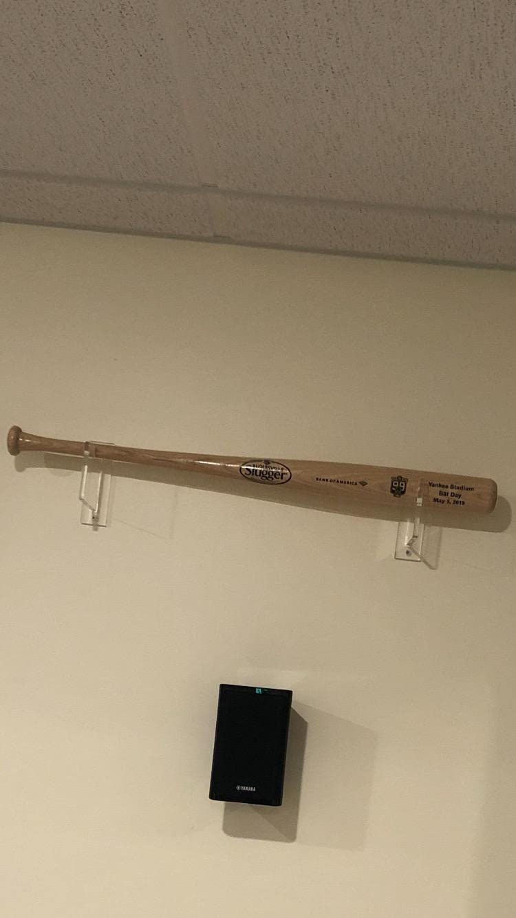 Top Stage Clear Baseball Bat Display Wall Mount Horizontal Rack Softball Bat Hanger, 4.5 X 4.5 inches, No Case Cover, for Game Room - Image 4